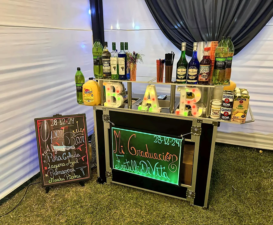 Barras móviles para cumpleaños, graduaciones y aniversarios