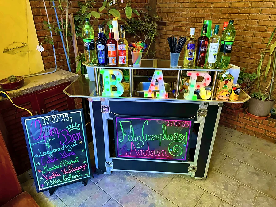 Barras móviles para cumpleaños, graduaciones y aniversarios
