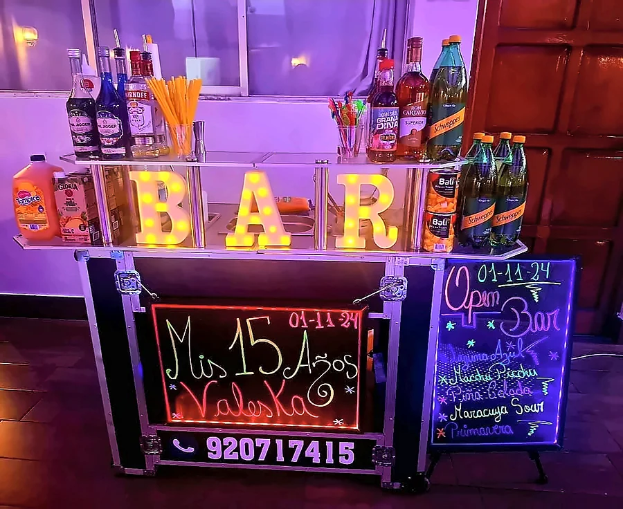 Barras móviles para cumpleaños, graduaciones y aniversarios
