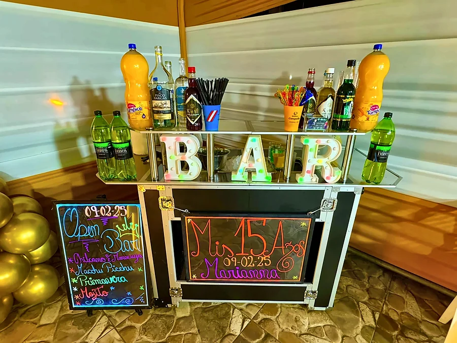 Barras móviles para cumpleaños, graduaciones y aniversarios